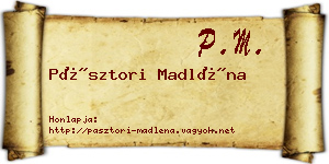 Pásztori Madléna névjegykártya